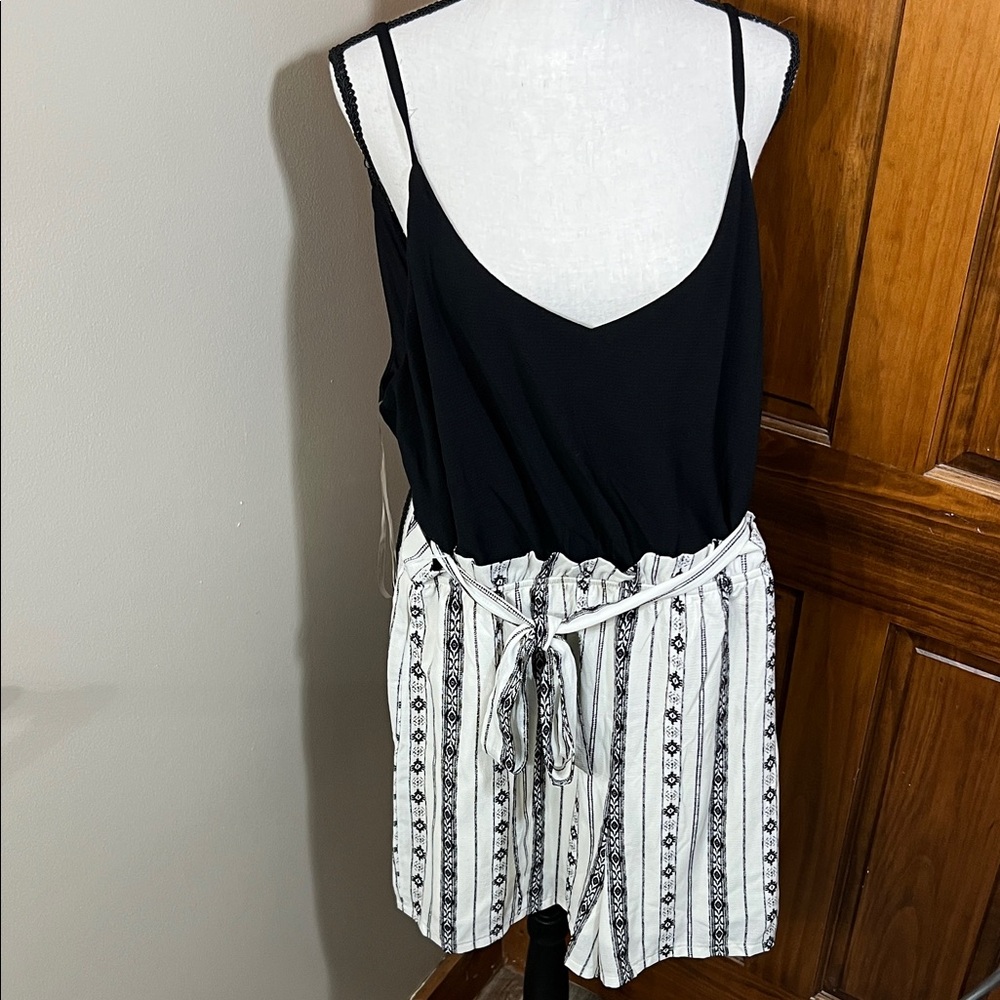 Lily Rose Black and white one piece skort outfit